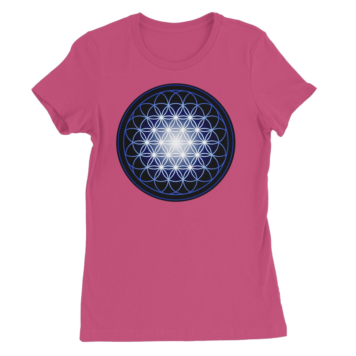 Flower of Life in Blue Women's T-Shirt - Nature of Flowers