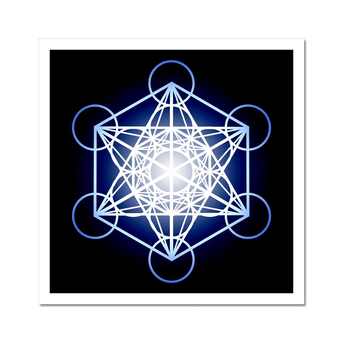 Metreon Cube Metatron's Cube in Blue C-Type Print