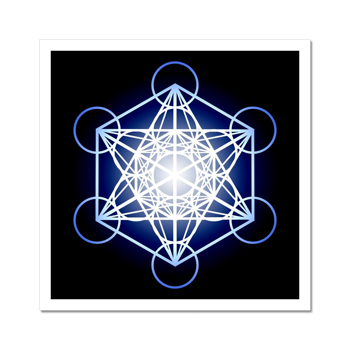 Metatron's Cube in Blue C-Type Print - Nature of Flowers