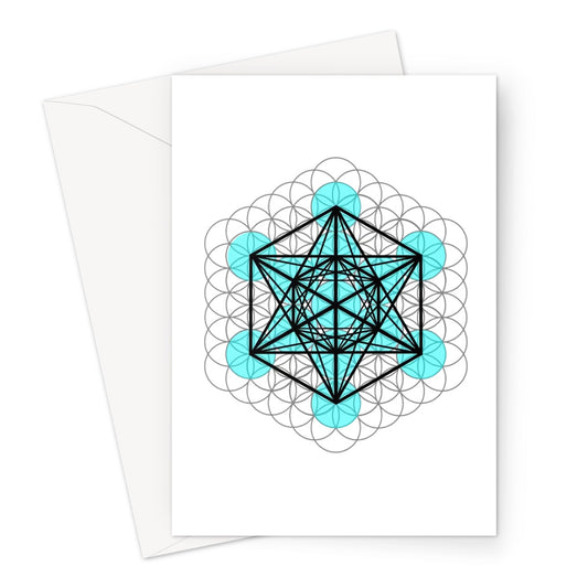 Fruit of Life, Metatron’s Cube Greeting Card - Nature of Flowers