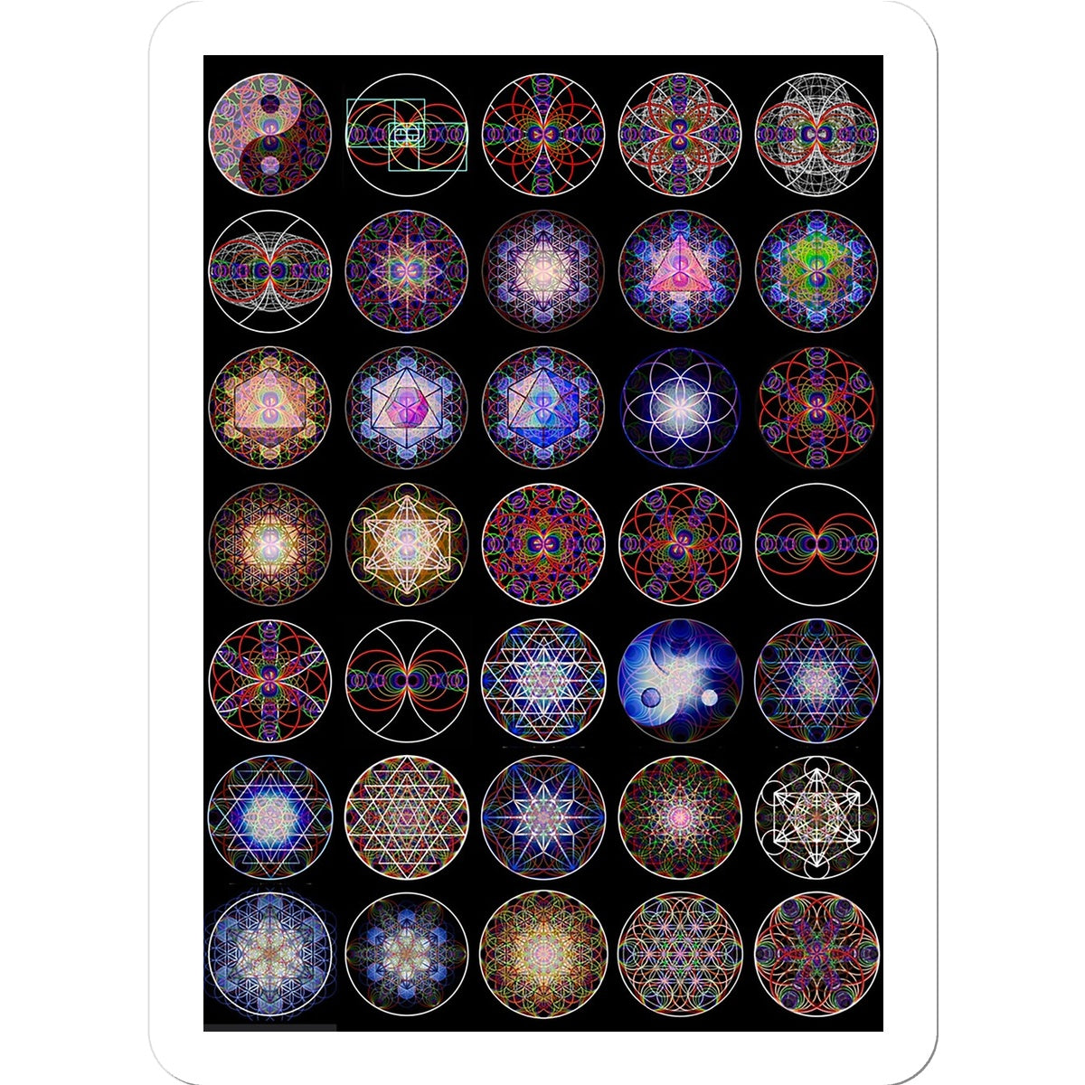 35 Sound Waves Including The Platonic Solids Sticker