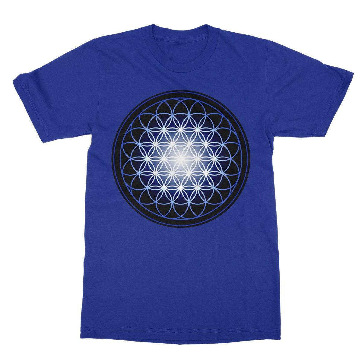 Flower of Life in Blue T-Shirt - Nature of Flowers