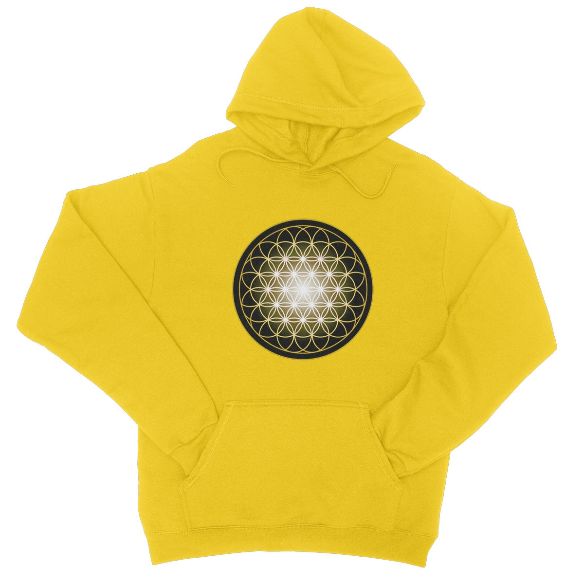 Flower of Life in Gold College Hoodie - Nature of Flowers