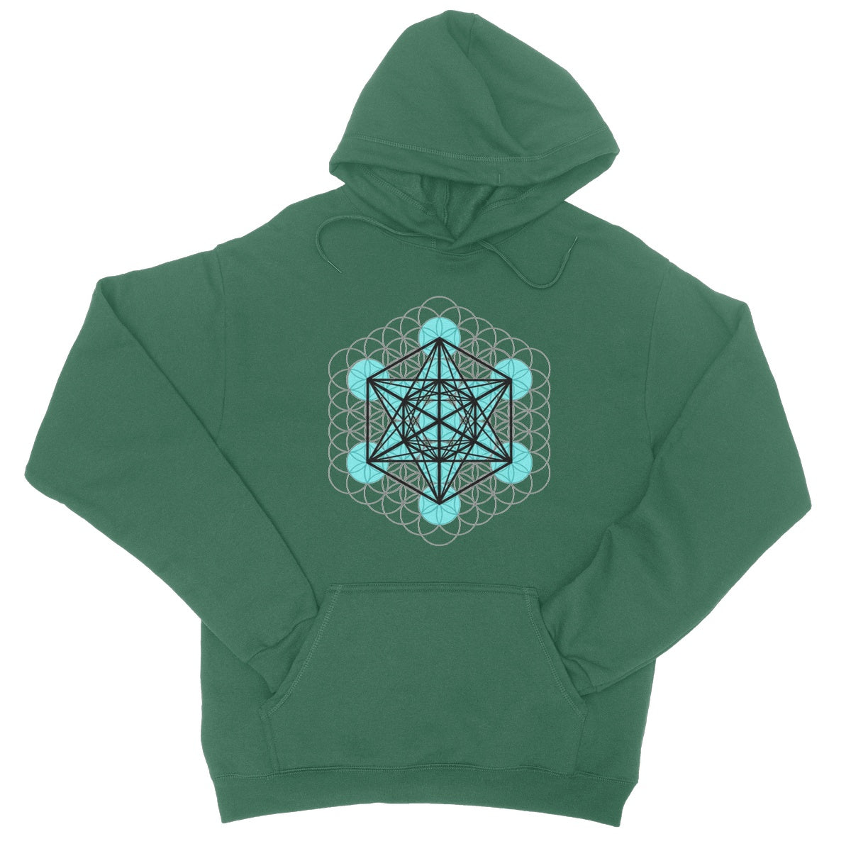 Fruit of Life, Metatron’s Cube College Hoodie - Nature of Flowers
