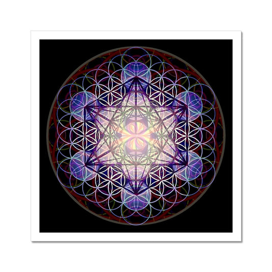 The Metatron's Cube with inverted Sound waves C-Type Print