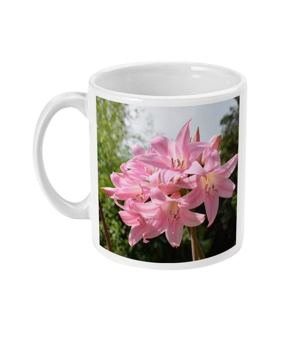 "Pink Lily" Pink Double Flower Mug - Nature of Flowers