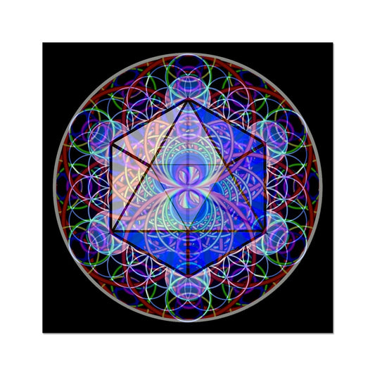 The Platonic Solid Icosahedron with inverted Sound waves Fine Art Print