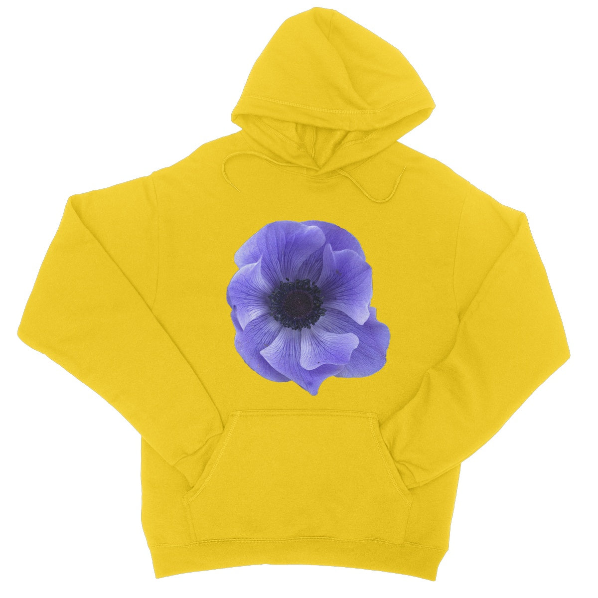 Mistral Blue Anemone Flower College Hoodie