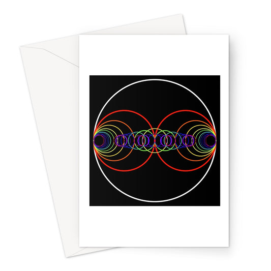 Sound waves Collide Print Greeting Card