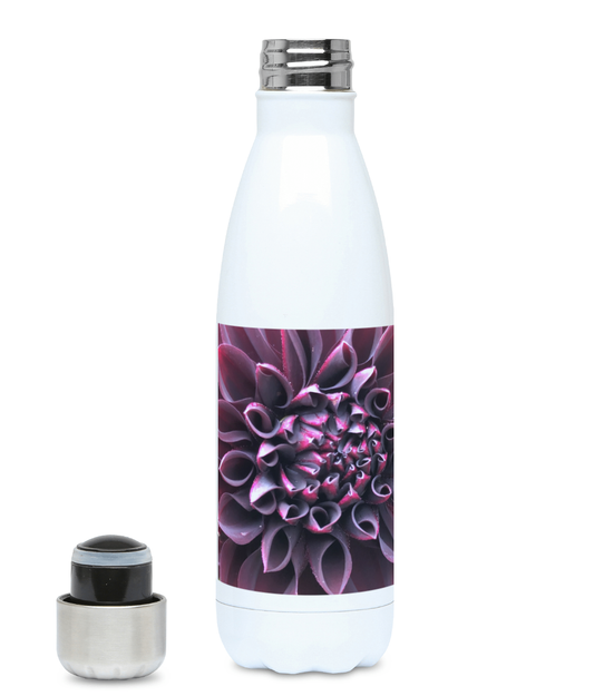 "Even in Darkness there is still light" Purple Flower 500ml Water Bottle - Nature of Flowers