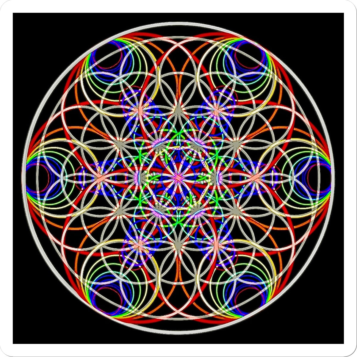 The Sound of the Flower of Life Print Sticker
