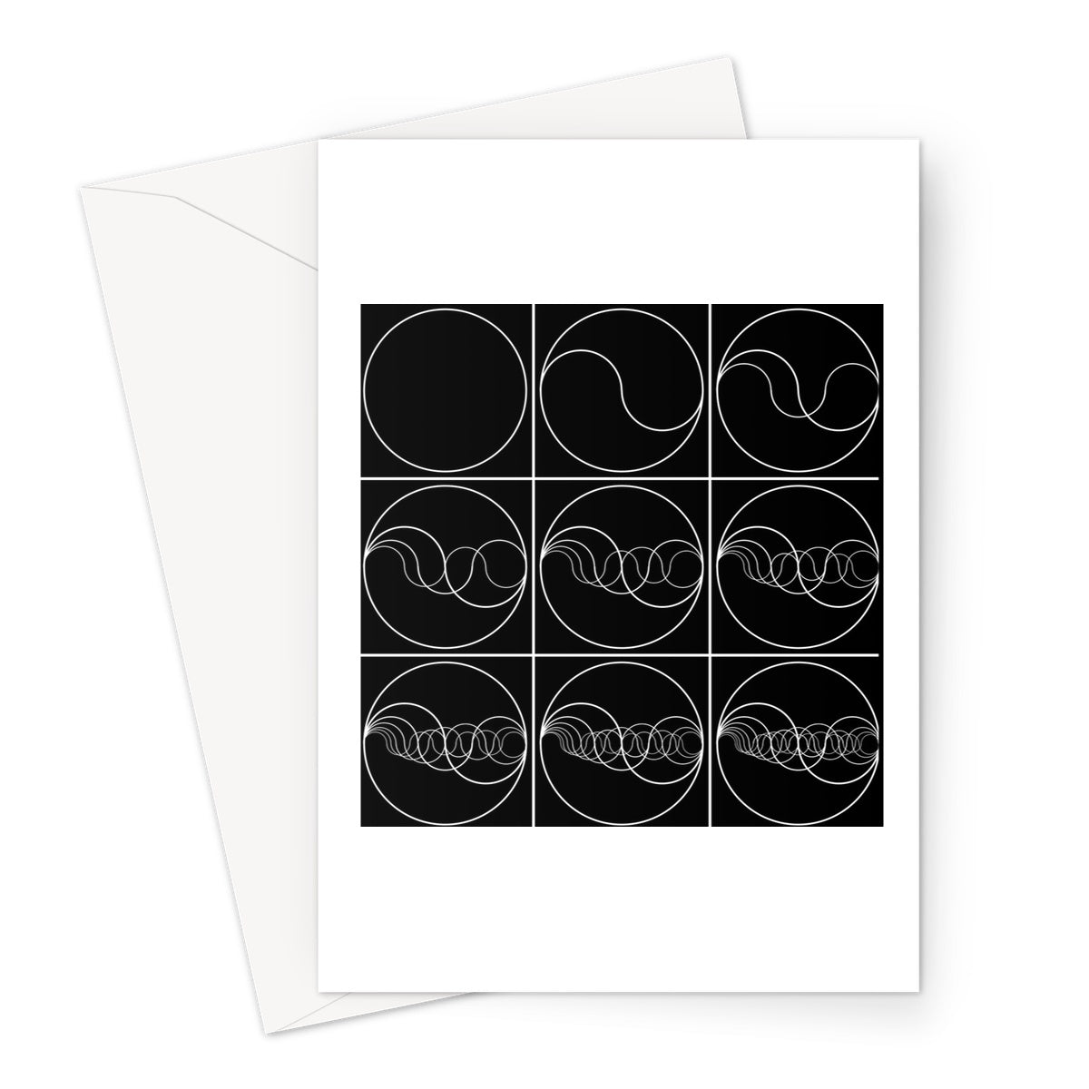 Waves in Nine Print Greeting Card - Nature of Flowers