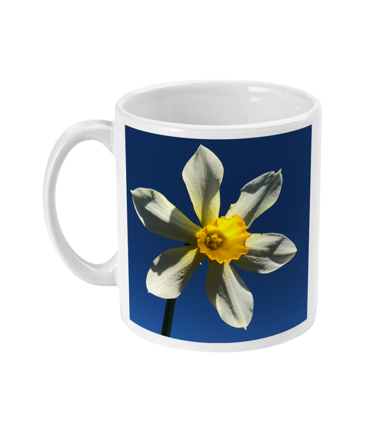 "Find your Peace" Yellow Daffodil Double Flower Mug - Nature of Flowers