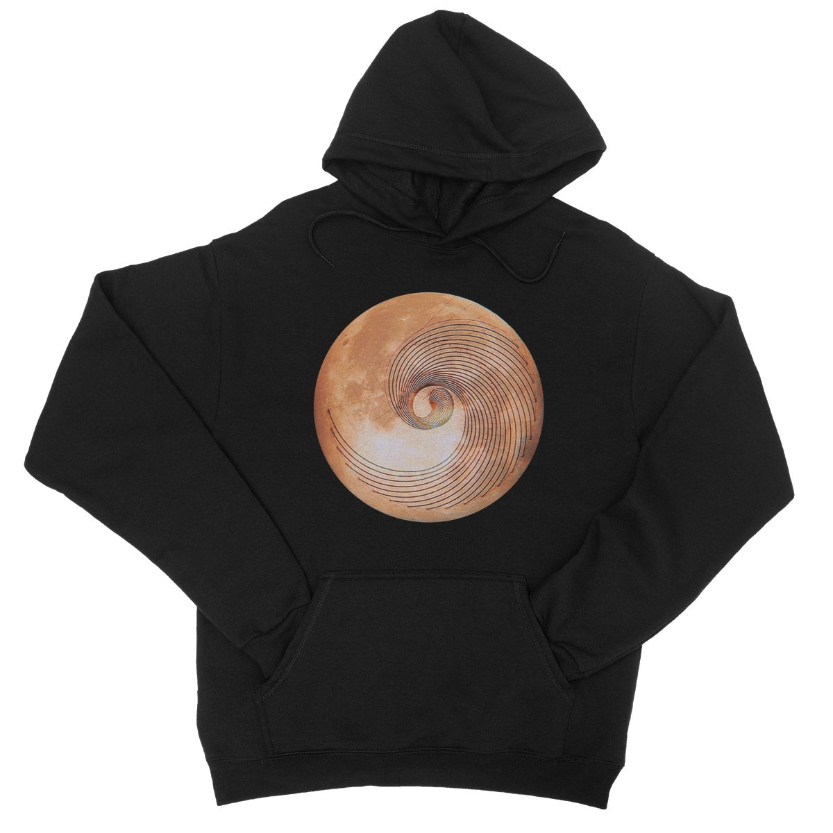 Fibonacci Moon College Hoodie - Nature of Flowers