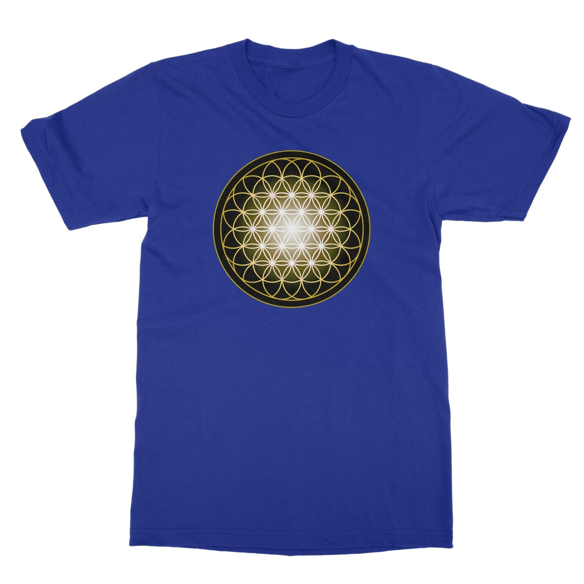 Flower of Life in Gold T-Shirt - Nature of Flowers