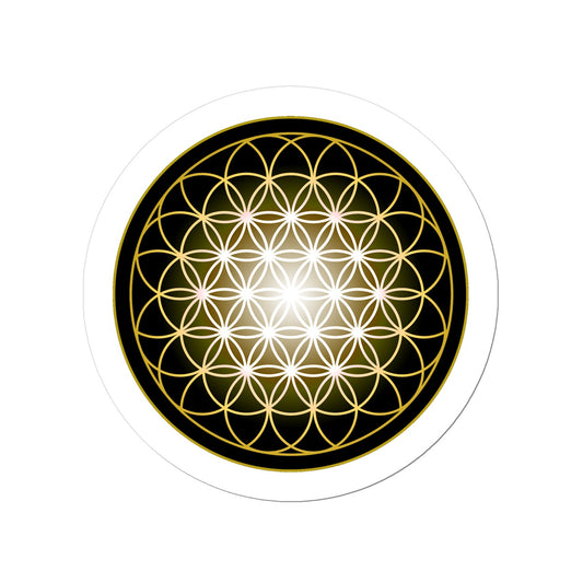 Flower of Life in Gold Sticker - Nature of Flowers
