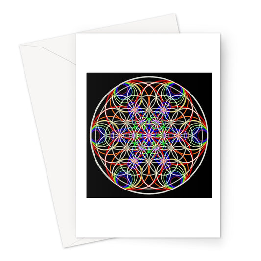 The Sound of the Flower of Life Print Greeting Card