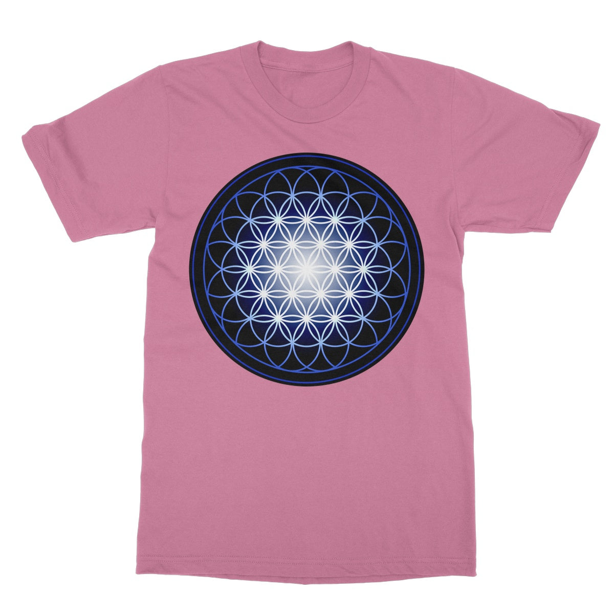 Flower of Life in Blue T-Shirt - Nature of Flowers