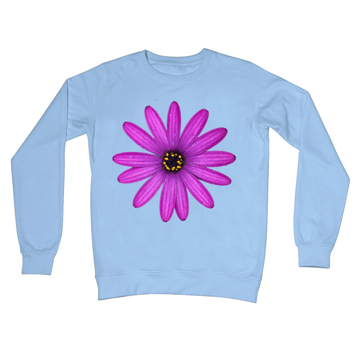 Pink Flower 'Osteospermum Tresco Purple' Crew Neck Sweatshirt