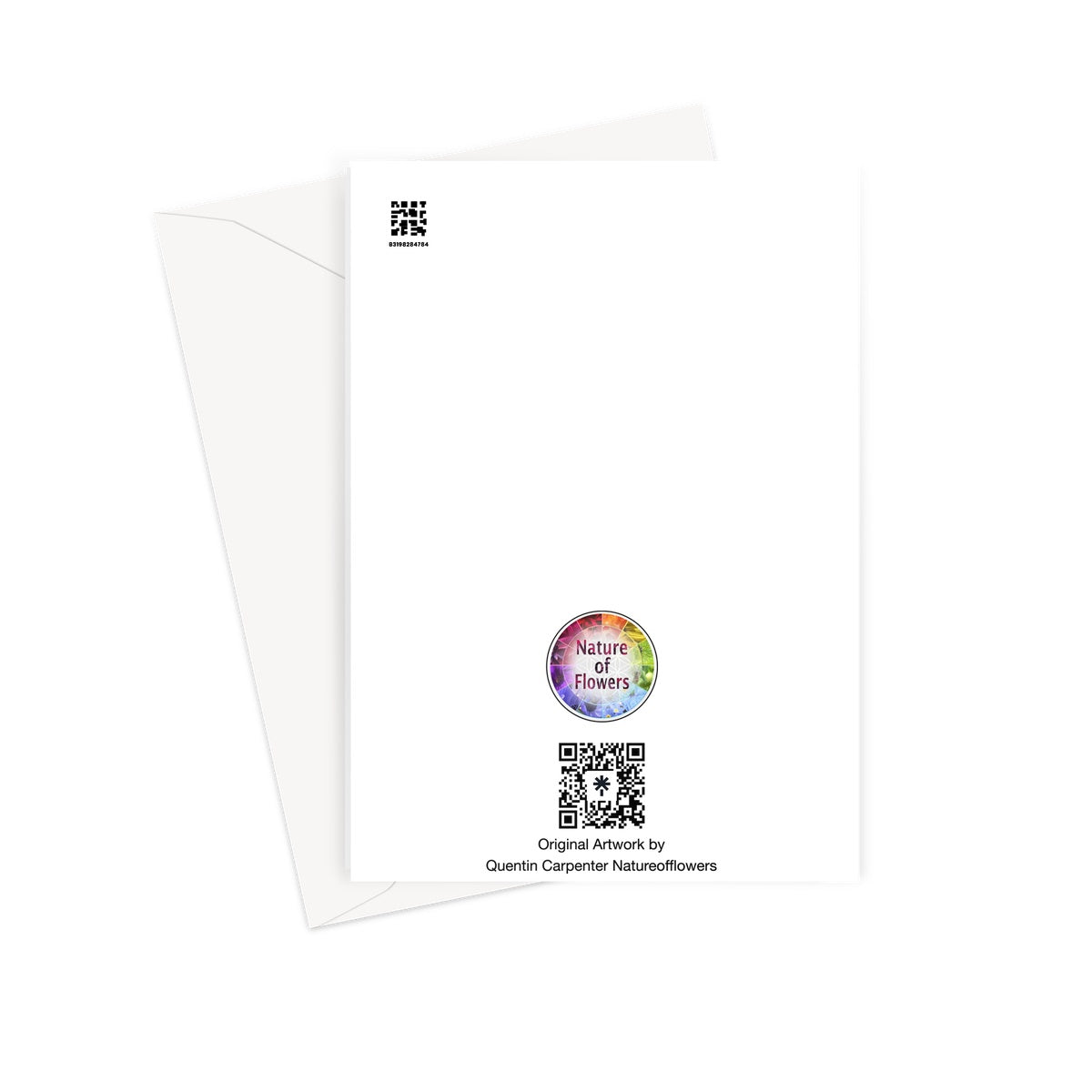 Rainbow-Coloured Waves in Circle Print Greeting Card - Nature of Flowers