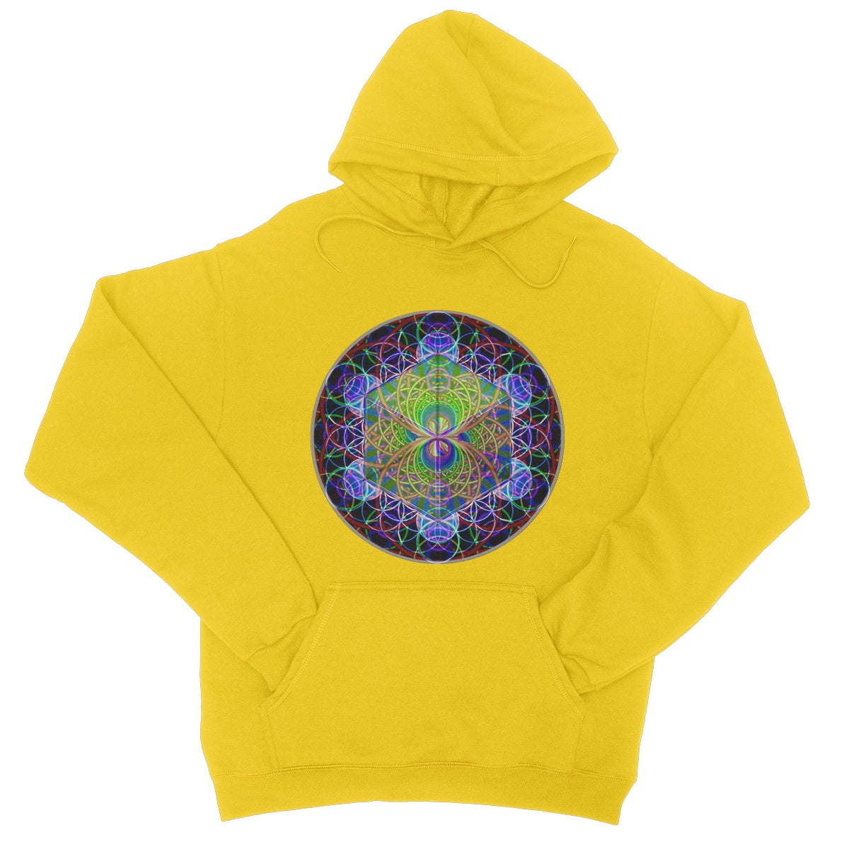 The Platonic Solid Cube  College Hoodie