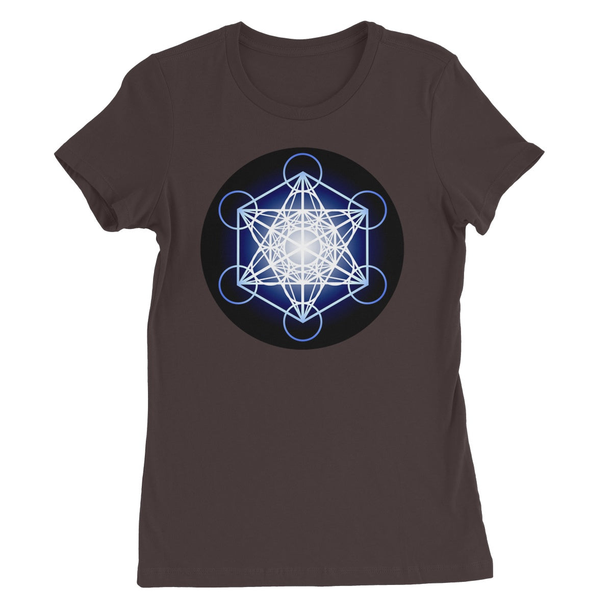 Metatron's Cube in Blue Women's T-Shirt - Nature of Flowers