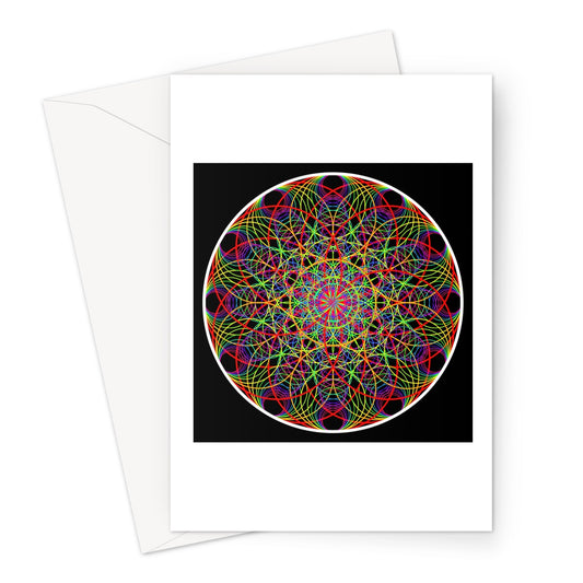 Twelve Sound Waves in a Circle Print Greeting Card - Nature of Flowers