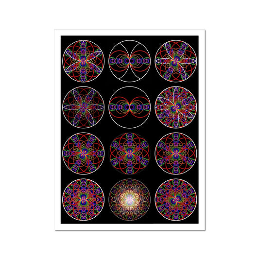 12 variations of sound waves electromagnetic energy C-Type Print