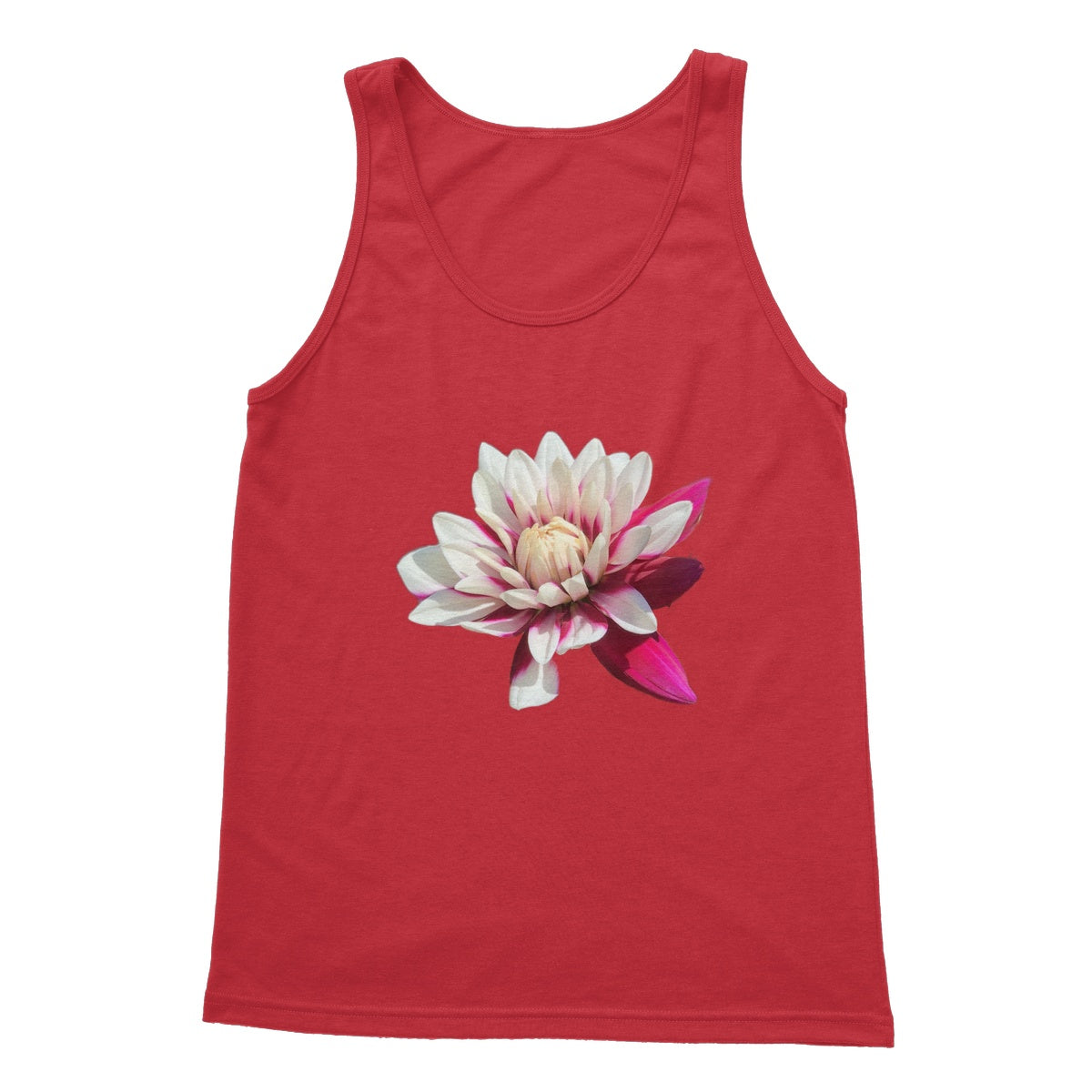 Pink Dahlia Softstyle Tank Top - Nature of Flowers