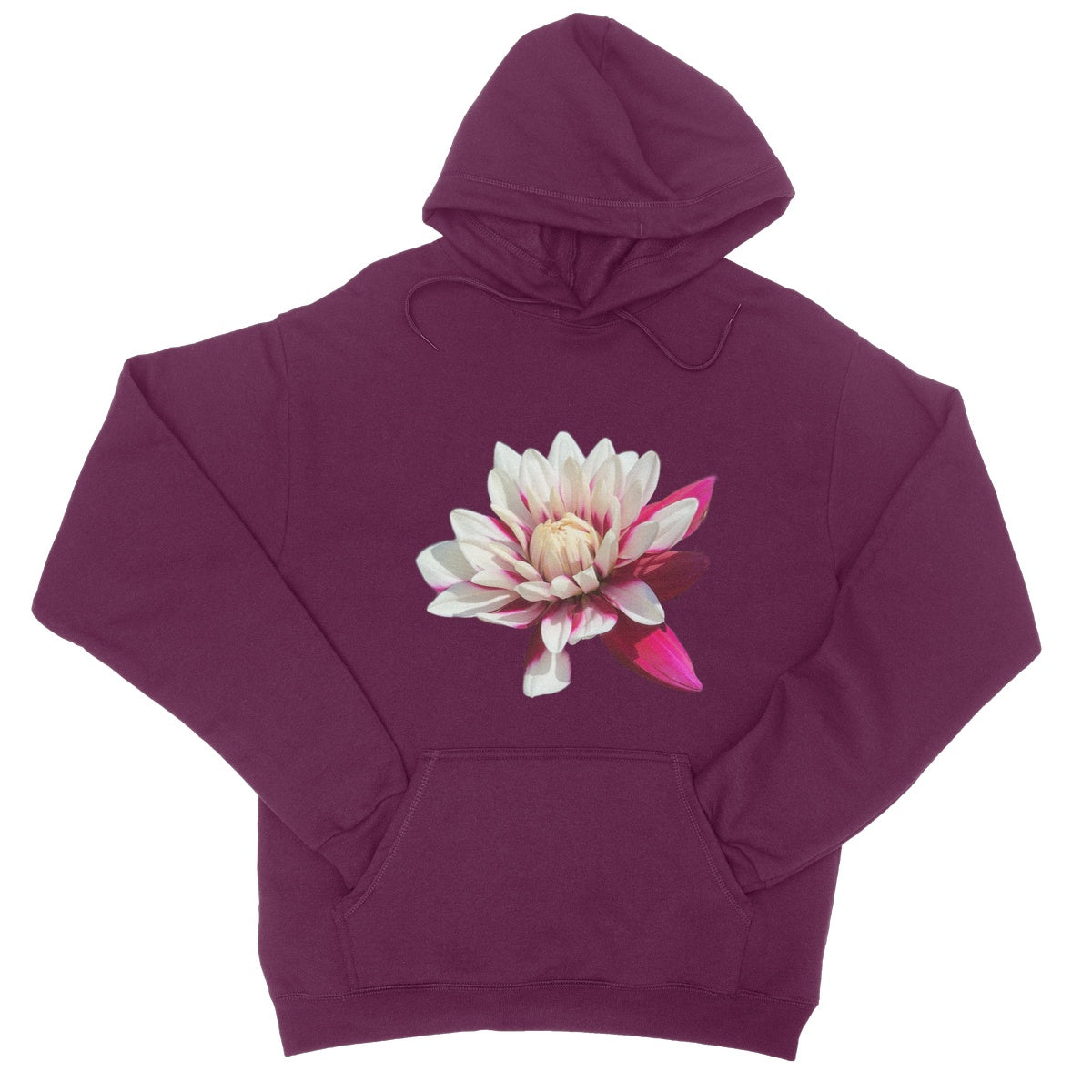 Pink Dahlia College Hoodie - Nature of Flowers