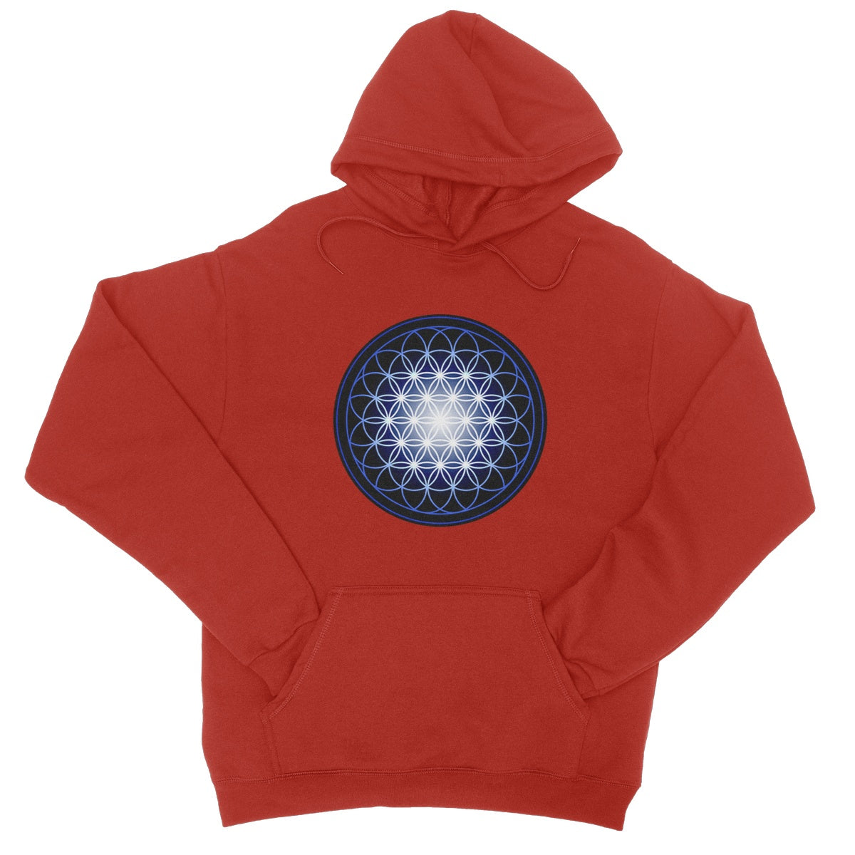 Flower of Life in Blue College Hoodie - Nature of Flowers