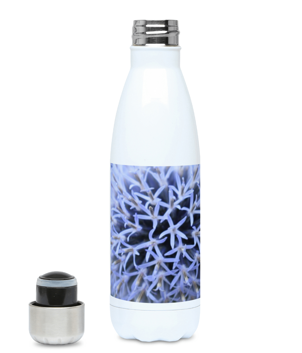 "The Blue Maze Circle" Blue Flower 500ml Water Bottle - Nature of Flowers