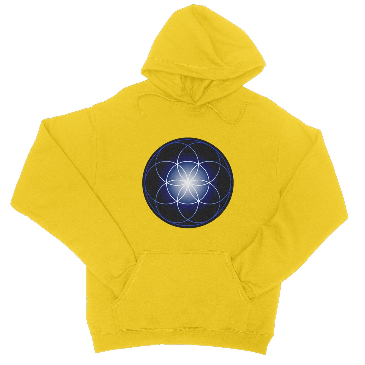 Seed of Life in Blue College Hoodie - Nature of Flowers