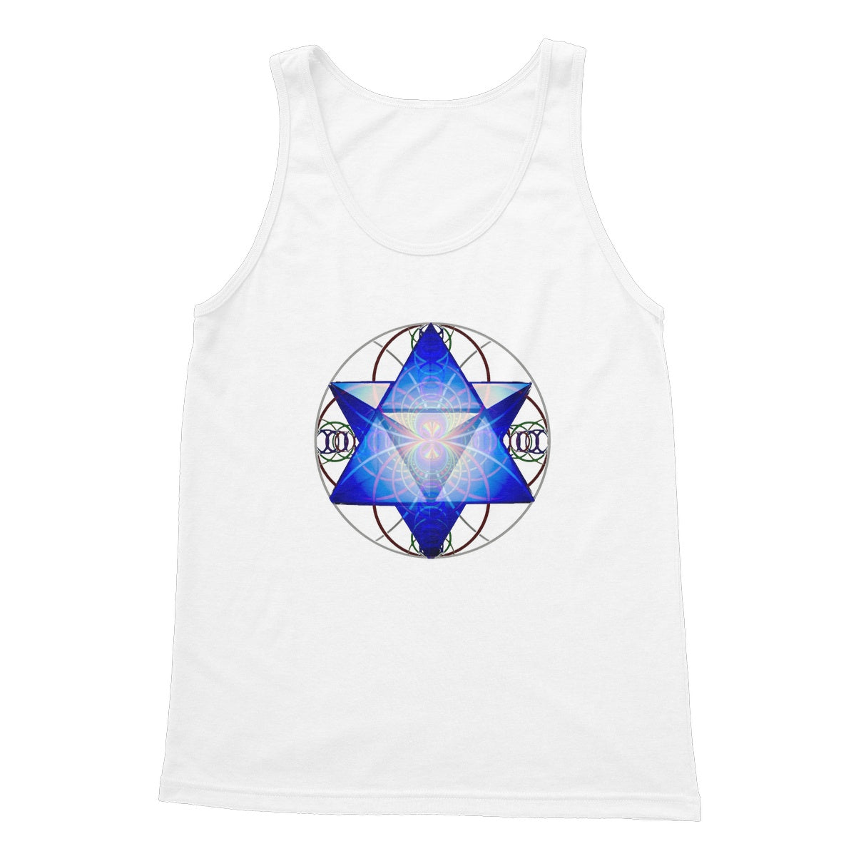 Merkaba Star Created With Sound Waves Softstyle Tank Top