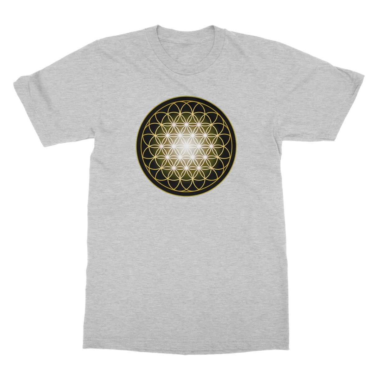 Flower of Life in Gold T-Shirt - Nature of Flowers