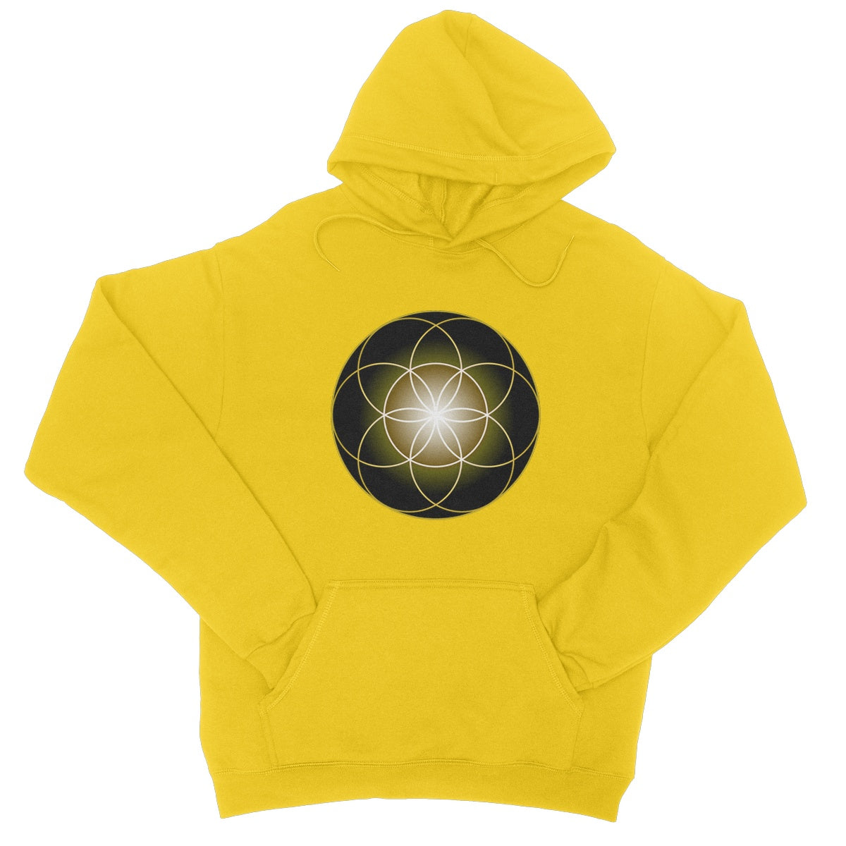 Seed of Life in Gold College Hoodie - Nature of Flowers