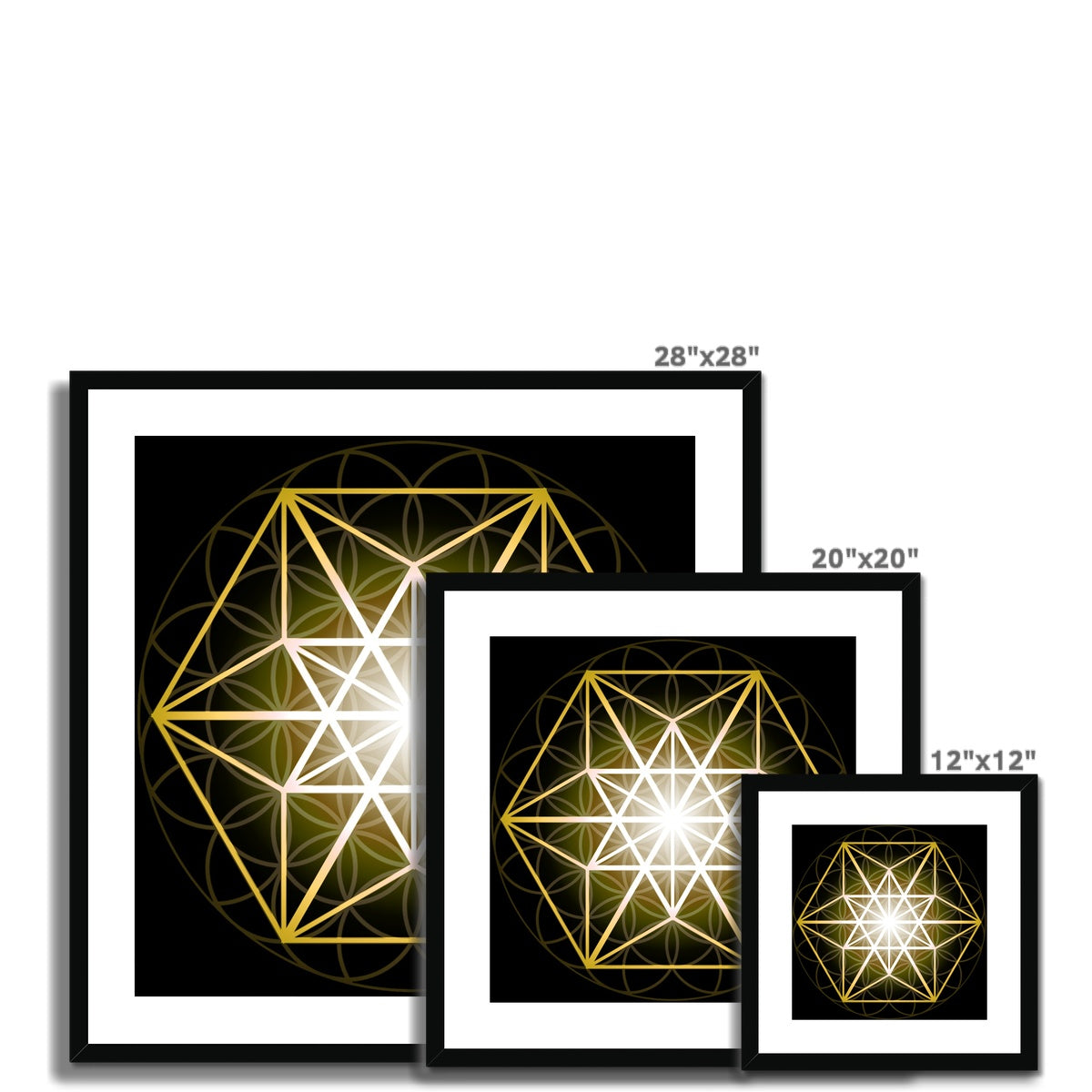vector equilibrium in Gold Print Framed & Mounted Print