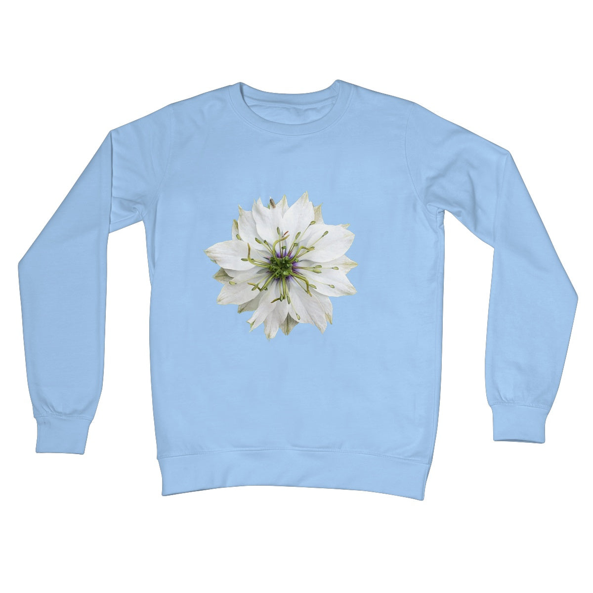 Love in the Mist Crew Neck Sweatshirt - Nature of Flowers