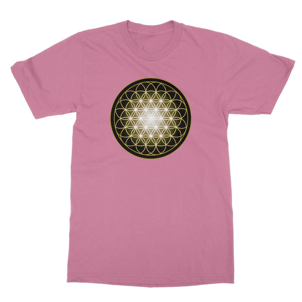 Flower of Life in Gold T-Shirt - Nature of Flowers