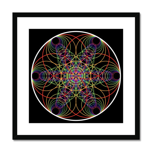 Six Sound Waves in a Circle Framed & Mounted Print