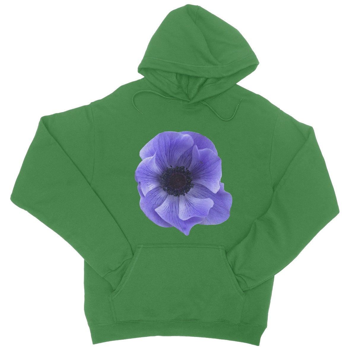 Mistral Blue Anemone Flower College Hoodie