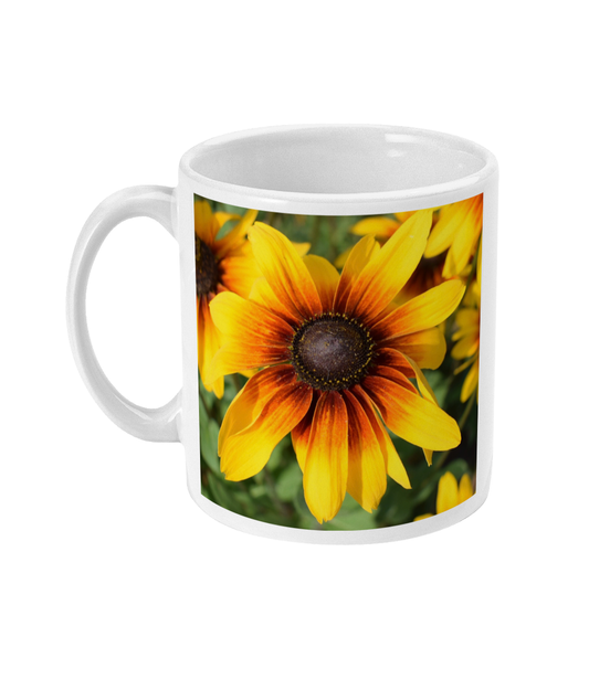 "Bursting with colour" Yellow Double Flower Mug - Nature of Flowers