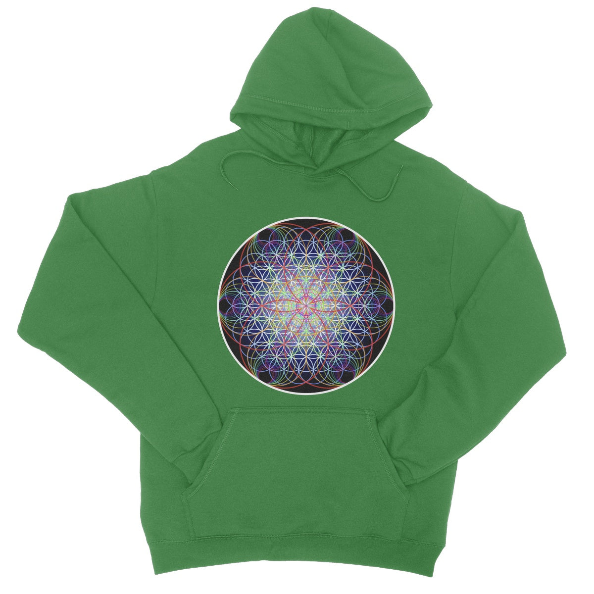 Sound Waves Resonating within the Flower of Life College Hoodie