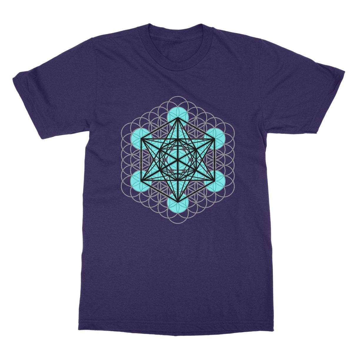 Fruit of Life, Metatron’s Cube Softstyle T-Shirt - Nature of Flowers