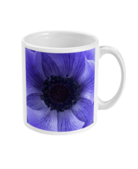 "Catching the blue wave" Blue Double Flower Mug - Nature of Flowers