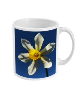 "Find your Peace" Yellow Daffodil Double Flower Mug - Nature of Flowers