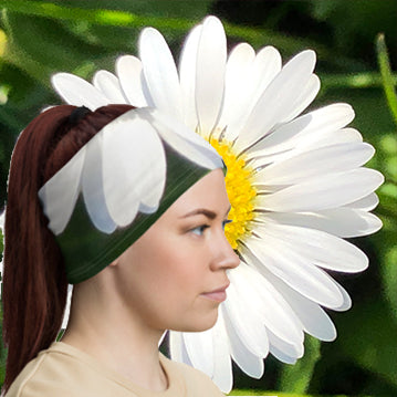 Daisy Flower Neck Gaiter - Nature of Flowers