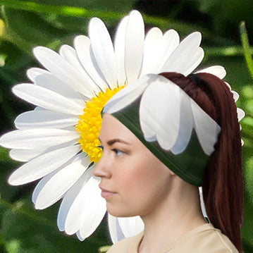 Daisy Flower Neck Gaiter - Nature of Flowers