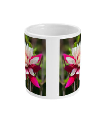 “Open For Business” Pink Dahlia Double Flower Mug - Nature of Flowers