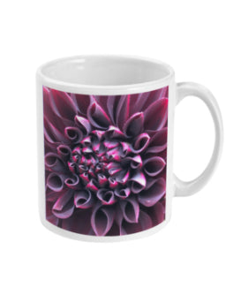 "Even in Darkness there is still light" Purple Dahlia Double Flower Mug - Nature of Flowers